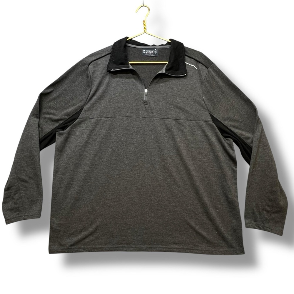 Porsche Design Shirt Grey 1/4 Zip Pullover Saudia Sky Team Mock Neck Mens XL